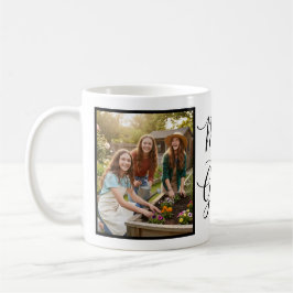Mom of Girls Elegant Modern Script 2 Photo Kaffemugg