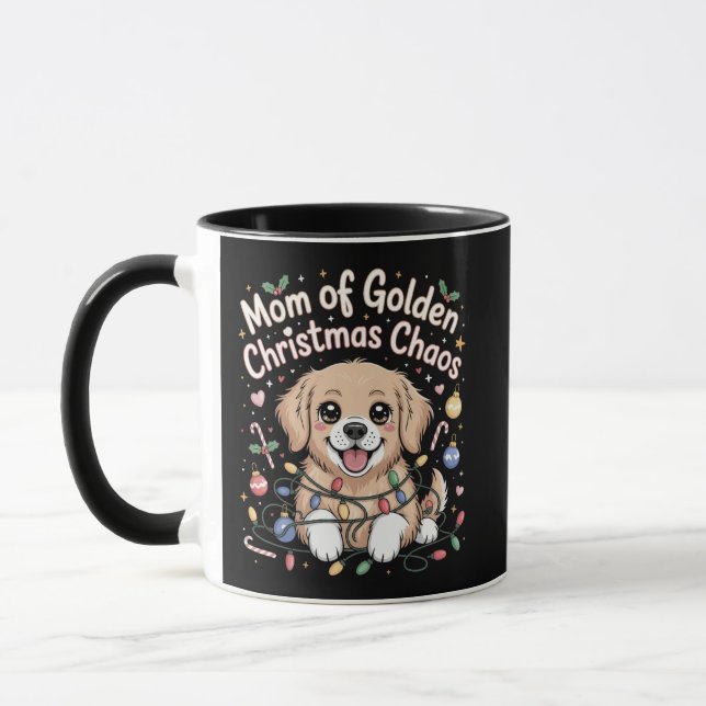 Mom of Golden Christmas Chaos Badge Mugg (Vänster)