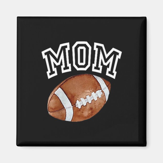 Mom Of The 1 Year Old Football Birthday Boy Family Magnet (Framsidan)