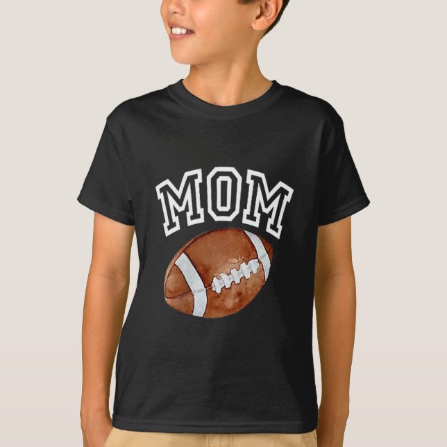 Mom Of The 1 Year Old Football Birthday Boy Family T Shirt (Framsida)