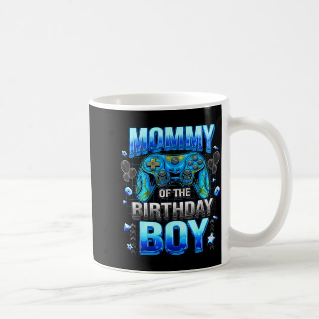 Mom Of The Birthday Boy Cool Gamer Funny Video Gam Kaffemugg (Höger)