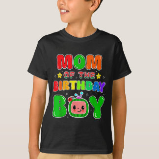 Mom Of The Birthday Boy Funny Melon Family Party M T Shirt