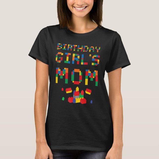 Mom of the Brick Master Builder Building Blocks Fa T Shirt (Framsida)