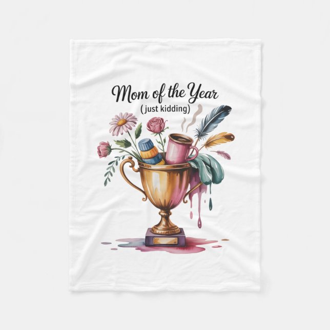 Mom Of The Year (Just Kidding) Fleecefilt (Framsidan)
