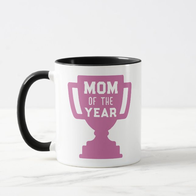 Mom of the Year Trophy Design Mugg (Vänster)