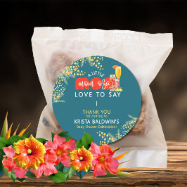 Mom-osa Baby Shower Stickers Runt Klistermärke