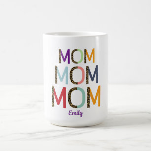 MOM Personligt Namn Elegant Vitt Kaffemugg