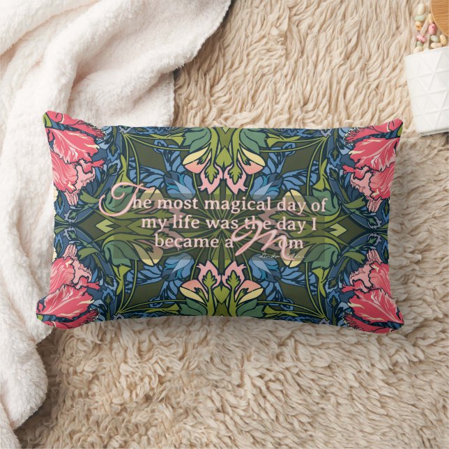 Mom Quote Art Nouveau Färgad Kudde (Filt)