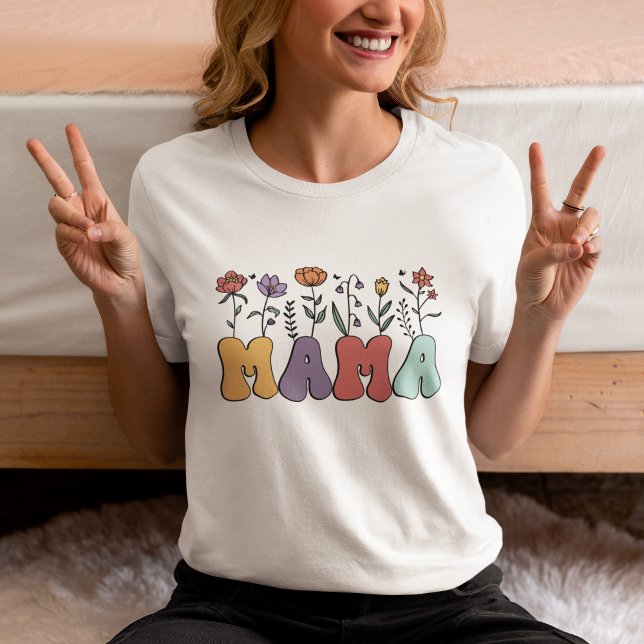 Mom Retro Floral Gift for Mom T Shirt (Skapare uppladdad)