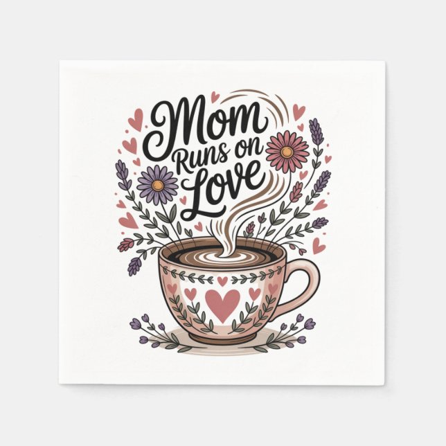 Mom Runs On Love Pappersservett (Framsidan)