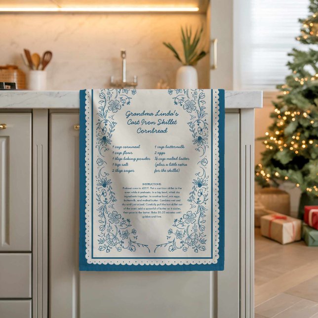 Mom’s Family Recipe Keepsake Kitchen Towel Kökshandduk (Grandma's Recipe Heirloom Kitchen Towel)
