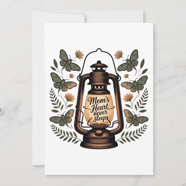 Mom’s Heart Never Sleeps Julkort (Framsida)