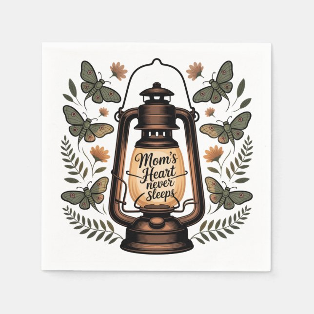 Mom’s Heart Never Sleeps Pappersservett (Framsidan)