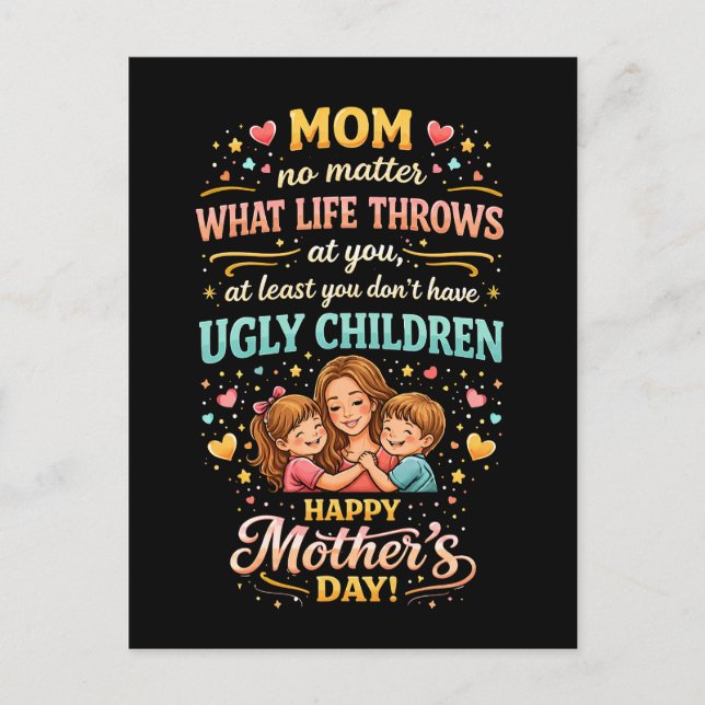 Mom’s Laughing Love Vykort (Framsida)