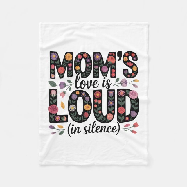 Mom’s Love Is Loud (In Silence) Fleecefilt (Framsidan)