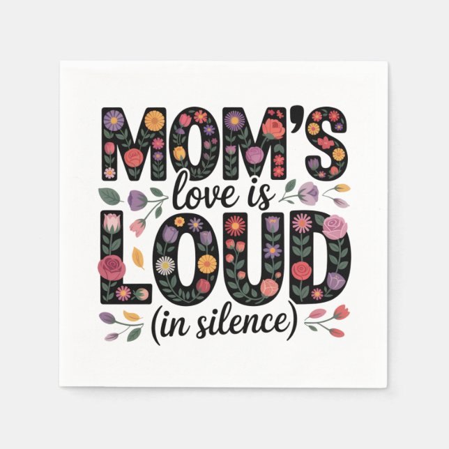 Mom’s Love Is Loud (In Silence) Pappersservett (Framsidan)