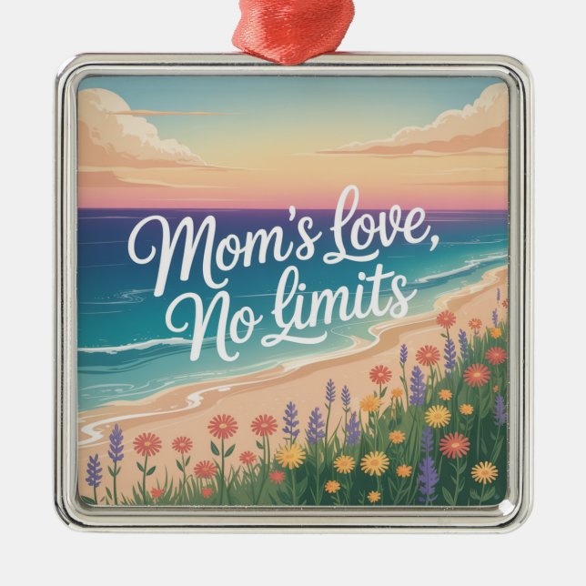Mom’s Love, No Limits Julgransprydnad Metall (Framsidan)