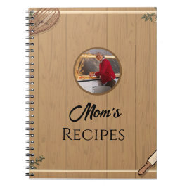 Mom’s Rustic Kitchen Recipe Layout Editable Anteckningsbok