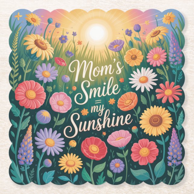 Mom’s Smile = My Sunshine Underlägg Papper (Framsida)