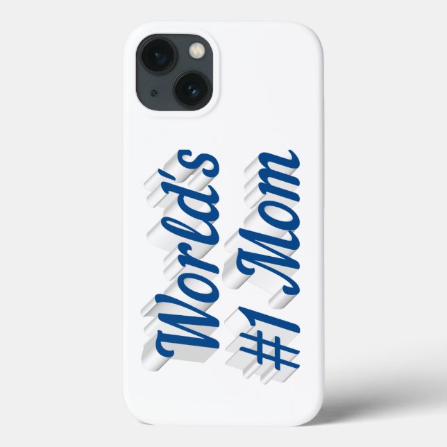 Mom sea blue text iPhone case (Baksida)