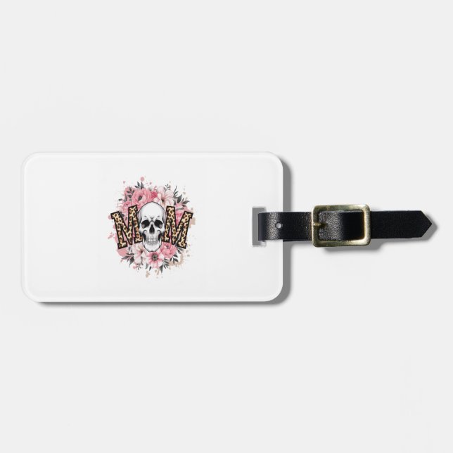 Mom Skull Mama Leopard Skull Bagagebricka (Horisontell Framsida)