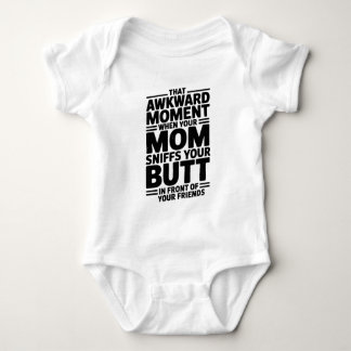 Mom Sniffs Butt Funny Baby Bodysuit Gift T Shirt
