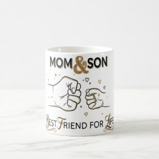 Mom & Son Best Friend for Life Fist Bump Mug Kaffemugg