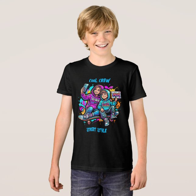 Mom & Son Graffiti Street: Tri-Blend T-Shirt blir (Framsida Full)