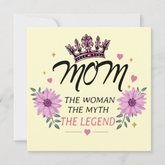 Mom The Legend Mother's Day Gift Julkort