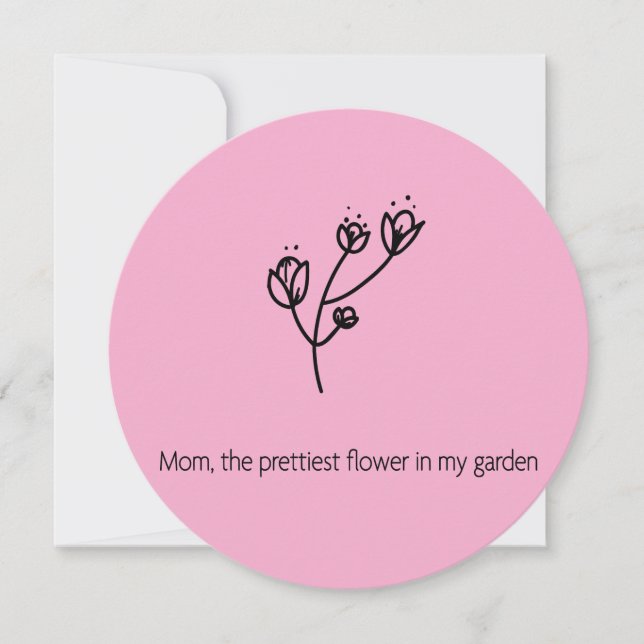 Mom the Prettiest Flower (Black Typography) (Framsida)