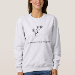 Mom the Prettiest Flower (Black Typography) T Shirt