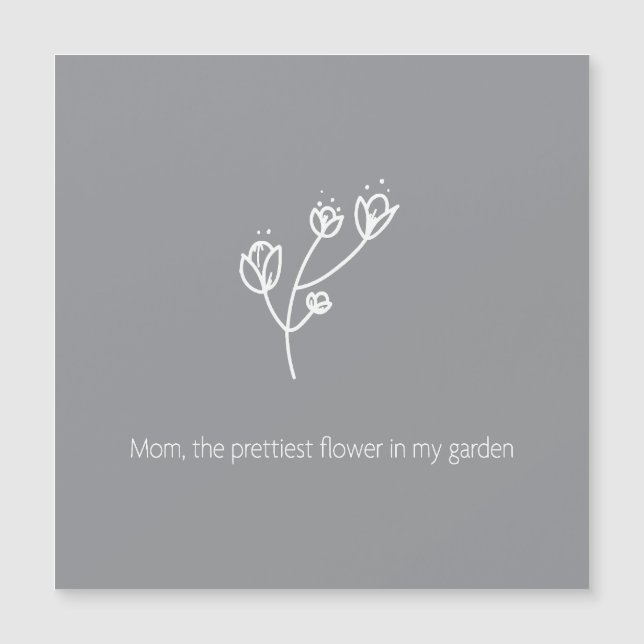 Mom the Prettiest Flower (White Typography) (Framsida)