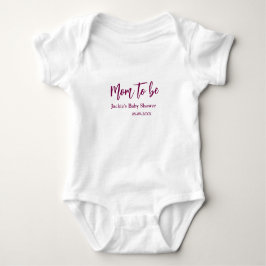 Mom to be baby shower name date pink simple minima t shirt