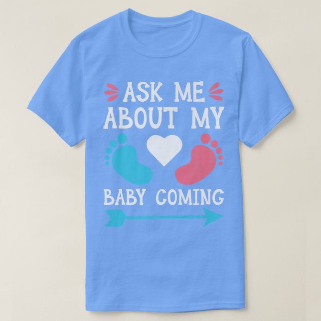 Mom To Be Pregnancy Announcement Gender Reveal Bab T Shirt (Design framsida)