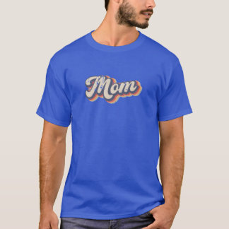 Mom Vintage 3d Rainbow 90s Distressed gift T Shirt