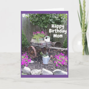 **MOM** WHO LOVES TO GARDEN ON BIRTHDAY KORT