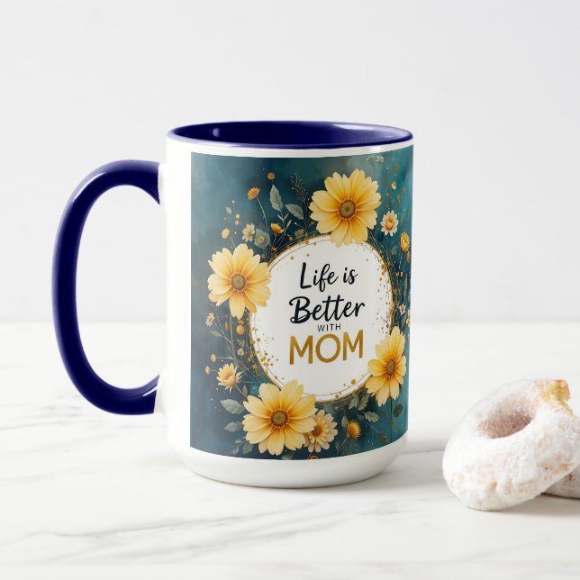 MOM Yellow Wildflowers Butterflies Mugg (Med munk)