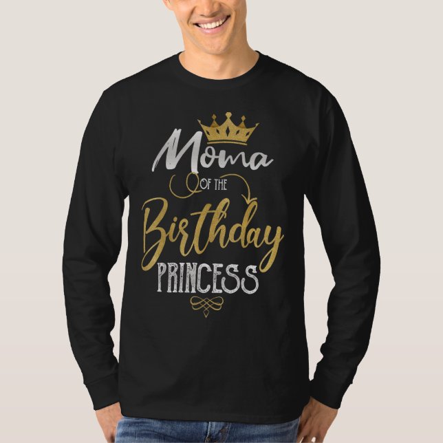 Moma of the Birthday Princess Födelsedagsfest Moth T Shirt (Framsida)