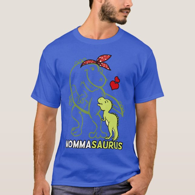 Momasaurus Moma Dinosaur Baby Mamma Mors dag fr T Shirt (Framsida)