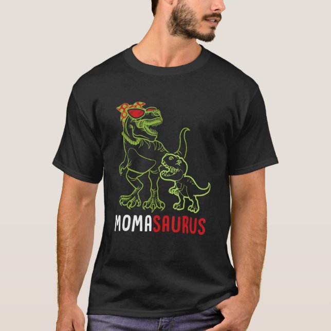 Momasaurus Tyrannosaurus Dinosaur Baby T Shirt (Framsida)