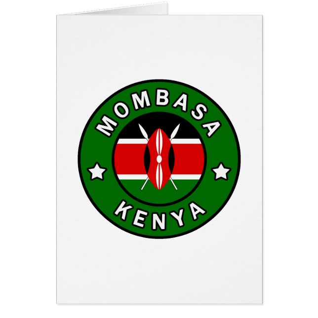 Mombasa Kenya Hälsningskort (Framsidan)