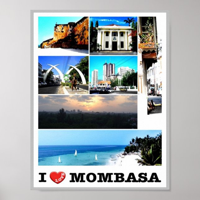 Mombasa - Kenya - I Kärlek - Poster (Framsidan)