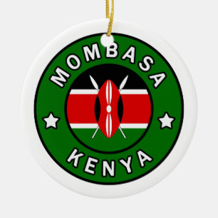 Mombasa Kenya Julgransprydnad Keramik