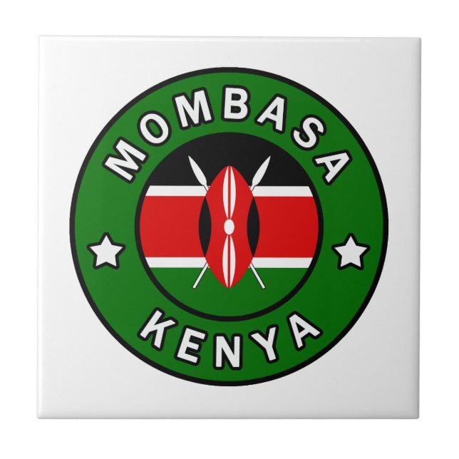 Mombasa Kenya Kakelplatta (Framsidan)
