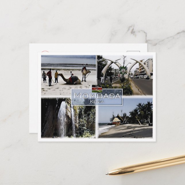Mombasa - Kenya - Moasik - Vykort (Fram/Back In Situ)