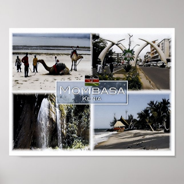 Mombasa - Kenya - Mosaic - Poster (Framsidan)