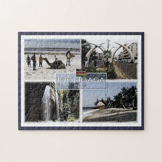 Mombasa - Kenya - Mosaic - Pussel (Horisontell)