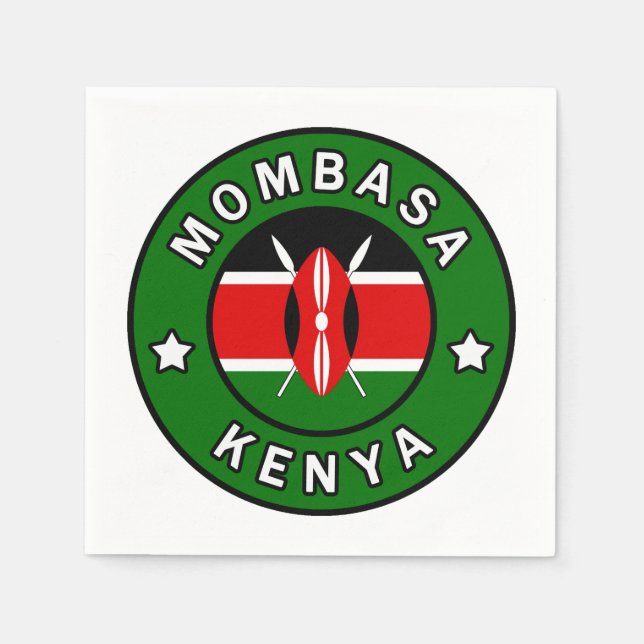 Mombasa Kenya Pappersservett (Framsidan)