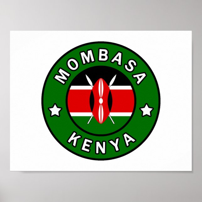 Mombasa Kenya Poster (Framsidan)