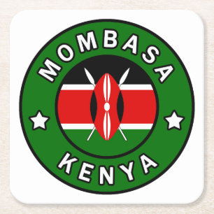 Mombasa Kenya Underlägg Papper Kvadrat